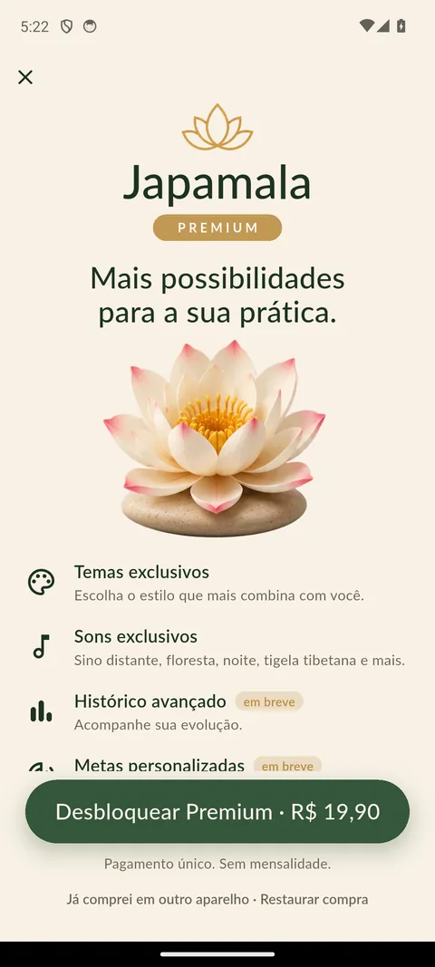 Tela do Japamala Premium, com os benefícios exclusivos